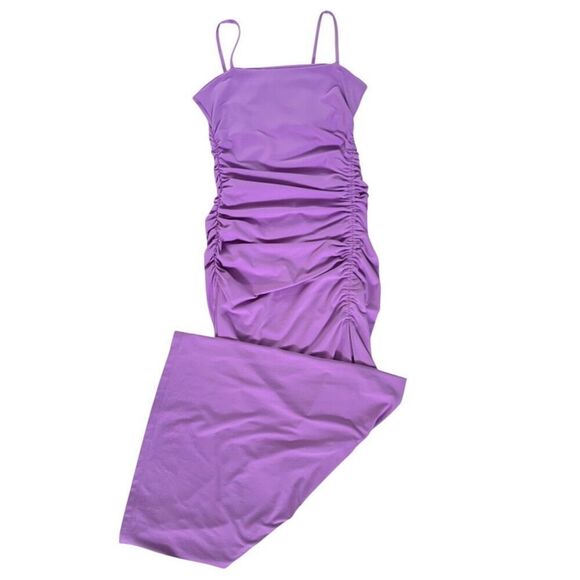 Susana Monaco Ruched Slit Maxi Dress in Violet‎ - Picture 2 of 12